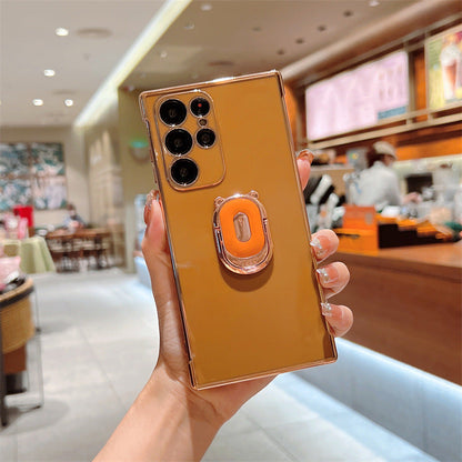 Luxury Electroplating Stand Ring Holder Phone Case With Finger Ring For Samsung Samsung Case