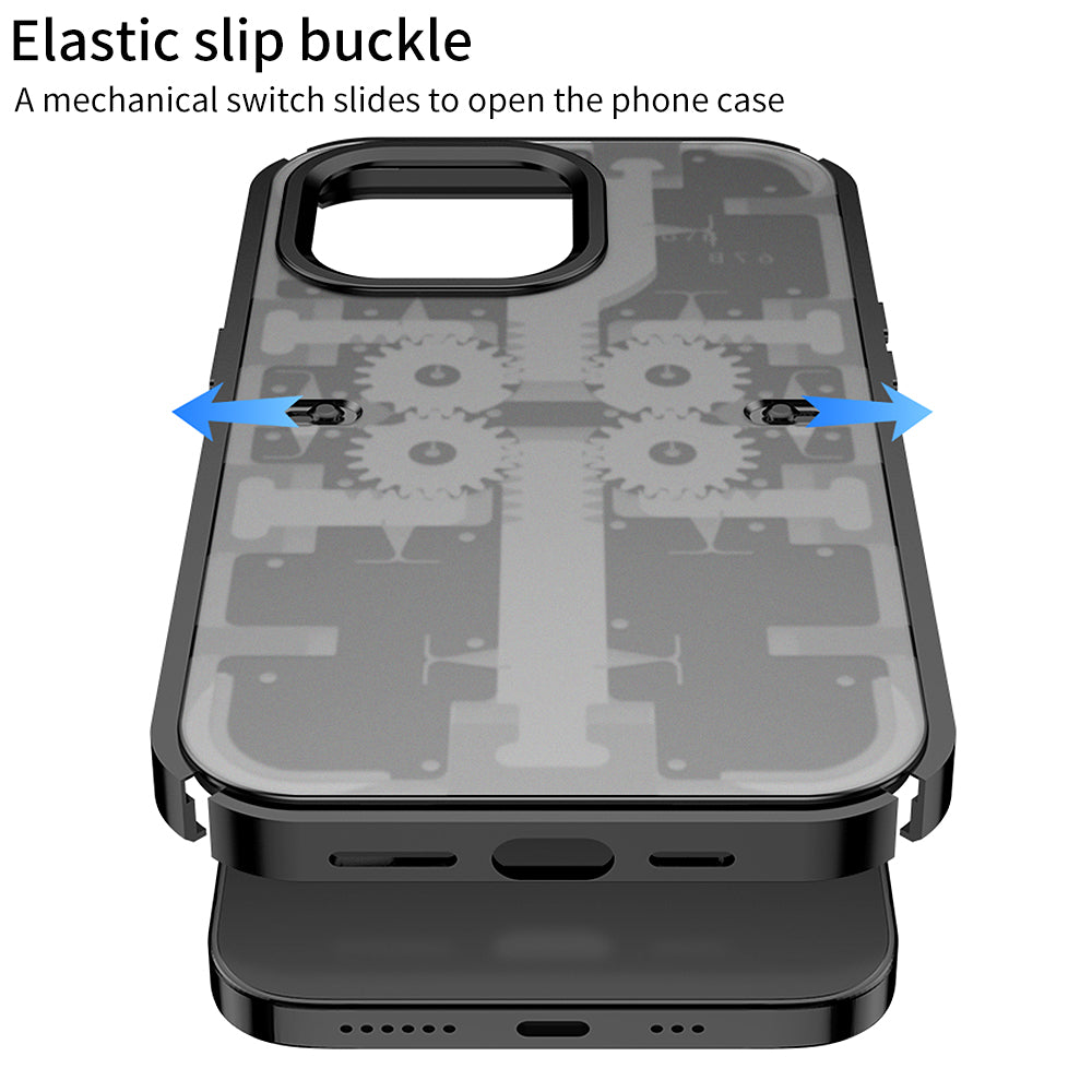 Newest Cyberpunk Mechanical Gear Aluminum Frame Phone Case For iPhone