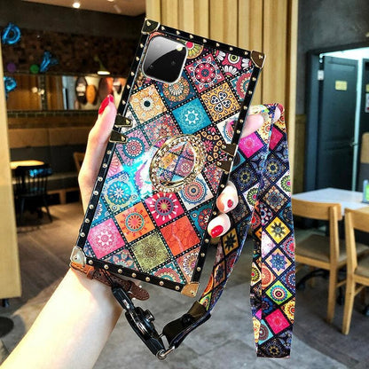 High Quality Bohemian Lanyard Ring Phone Case For Samsung