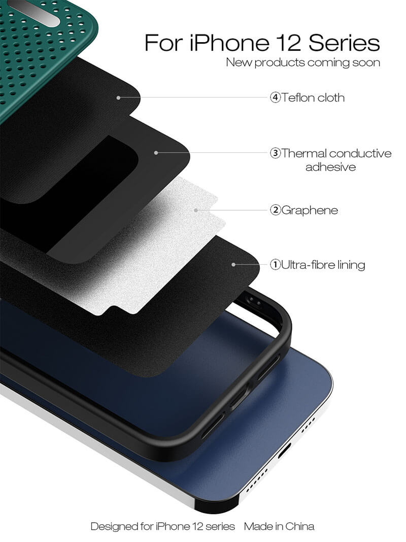 New Graphene Heat Dissipation - Vents TPU iPhone Case iPhone Case