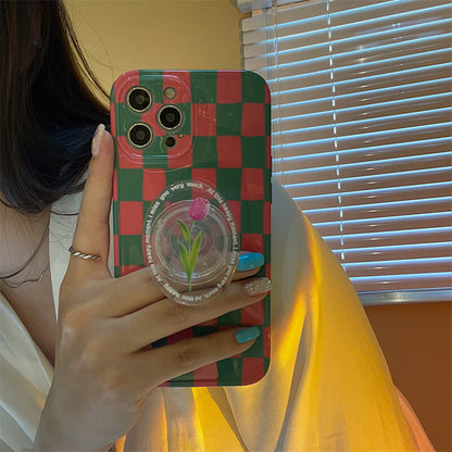 New Tulip Grid - Airbag TPU iPhone Case iPhone Case