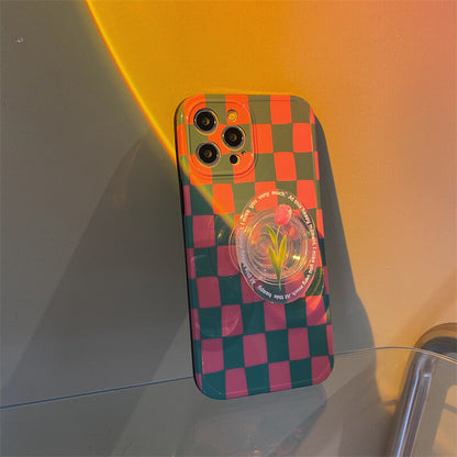 New Tulip Grid - Airbag TPU iPhone Case iPhone Case