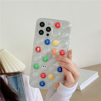 New Decompression Button - Clear TPU iPhone Case iPhone Case