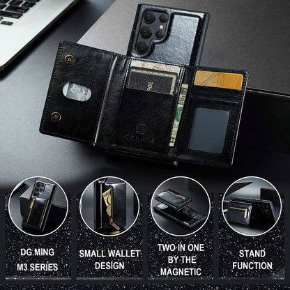 Newest Magnetic Bling Leather Detachable Wallet Samsung Case