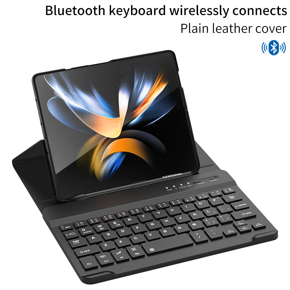 Newest Bluetooth 3.0 Keyboard Magnetic All-inclusive Leather Cover For Samsung Galaxy Z Fold3 Fold4 5G Come With keyboard+Holster Bracket+Phone Case+Capacitive Pen Samsung Cases