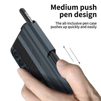 Magnetic Mech S Pen Slot Holder Case for Samsung Galaxy Z Fold4 Fold3 5G Samsung Cases