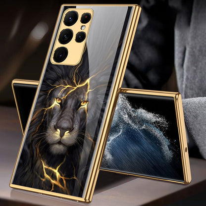 Luxury Deer Pattern Camera All-inclusive Electroplating Process Case For Samsung S22 S21 Series Samsung Case