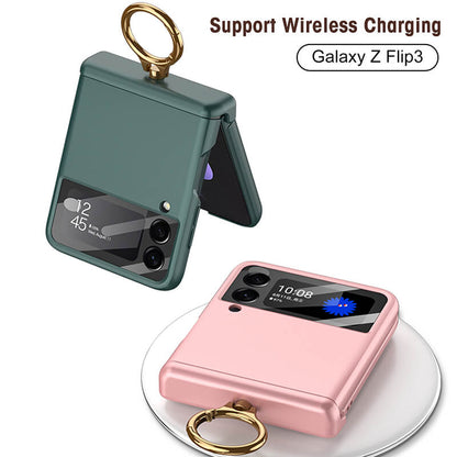 Newest Magnetic All-inclusive Hinge Ring Holder Case For Samsung Galaxy Z Flip3 Flip4 5G Samsung Cases
