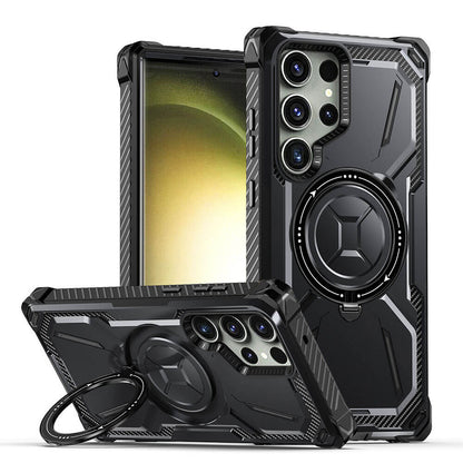 Metal Armor Four Corners Anti-Fall Magnetic Phone Case For Samsung Galaxy
