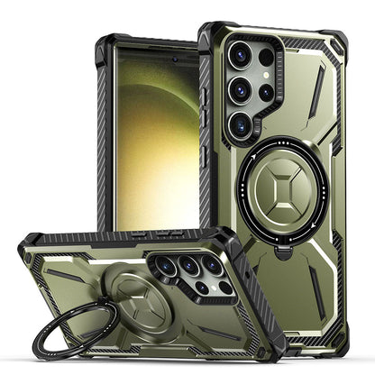 Metal Armor Four Corners Anti-Fall Magnetic Phone Case For Samsung Galaxy