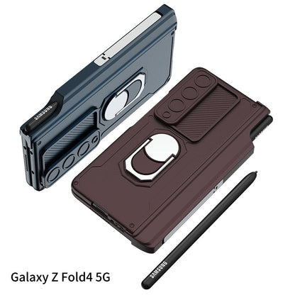 Magnetic Folding Armor Protective Case For Samsung Galaxy Z Fold 4 5G With Back Screen Protector Samsung Cases