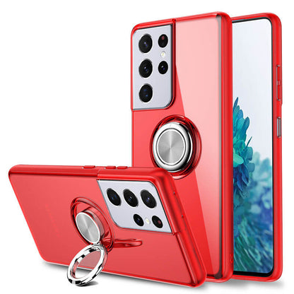 Magnetic Bracket Ring Clear TPU Phone Case For Samsung Samsung Cases