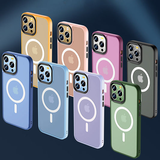 Colorful Magnetic Frosted Clear iPhone Case with MagSafe iPhone Case