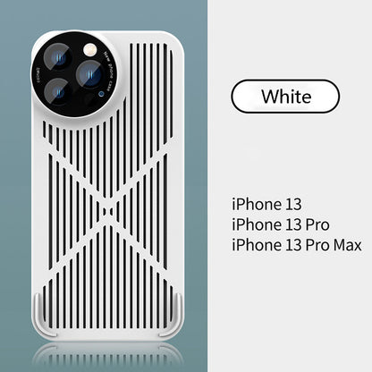 Newest Hollow Speed Graphene Heat Dissipation Frameless Phone Case With Lens Protective Film For iPhone iPhone Cases