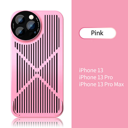 Newest Hollow Speed Graphene Heat Dissipation Frameless Phone Case With Lens Protective Film For iPhone iPhone Cases