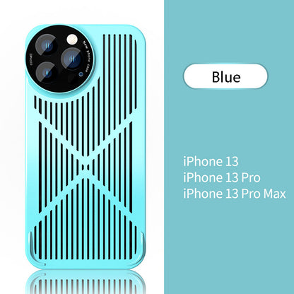 Newest Hollow Speed Graphene Heat Dissipation Frameless Phone Case With Lens Protective Film For iPhone iPhone Cases