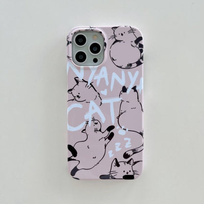 Newest Cute Cat Doodle Soft Shell Phone Case For iPhone iPhone Cases
