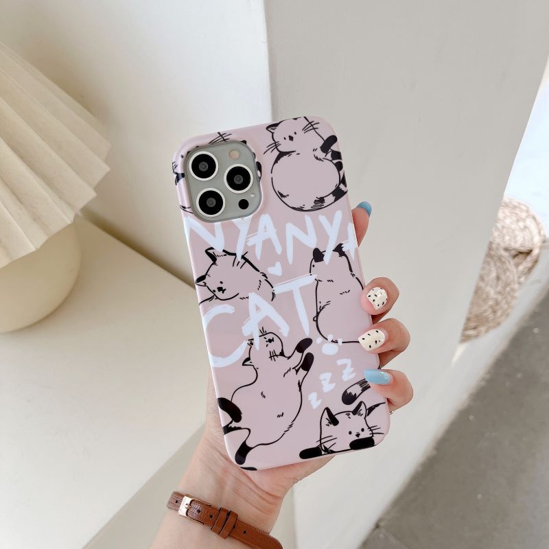 Newest Cute Cat Doodle Soft Shell Phone Case For iPhone iPhone Cases