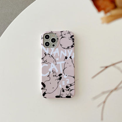 Newest Cute Cat Doodle Soft Shell Phone Case For iPhone iPhone Cases