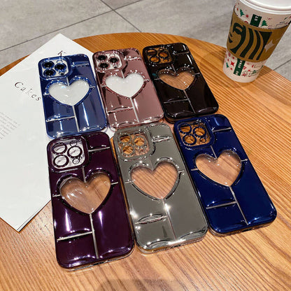 Newest Electroplated Silicone Love Phone Case For iPhone