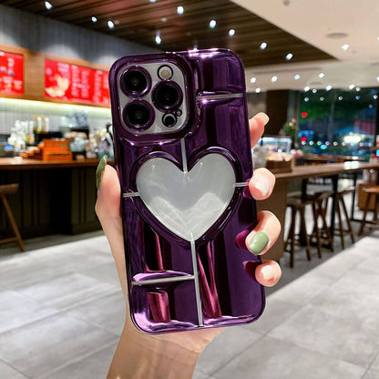 Newest Electroplated Silicone Love Phone Case For iPhone