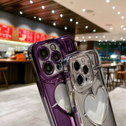 Newest Electroplated Silicone Love Phone Case For iPhone