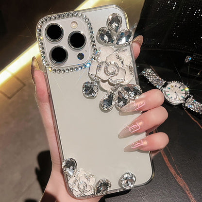 Rhinestone Camellia iPhone Case