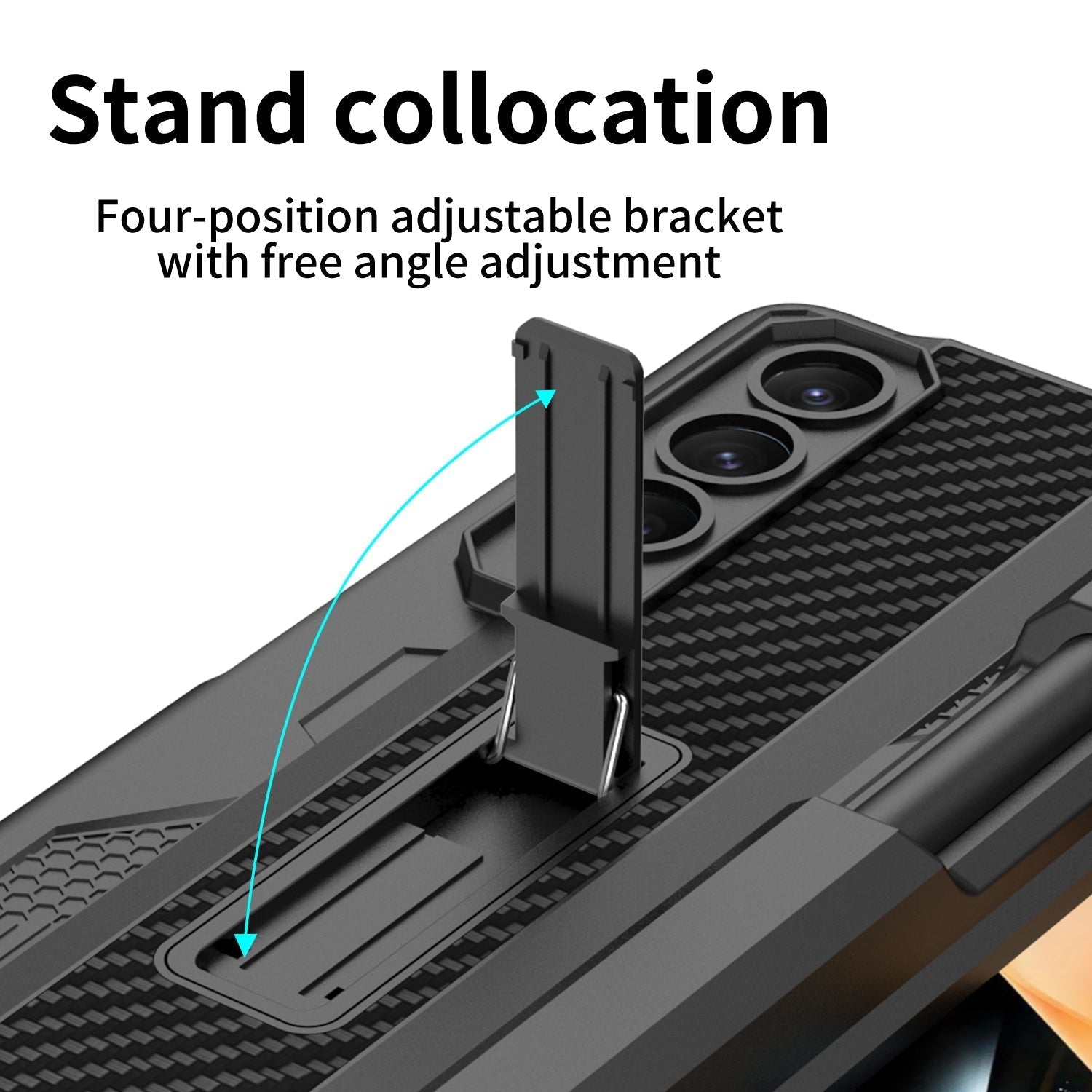 Magnetic Mech S Pen Slot Holder Case for Samsung Galaxy Z Fold4 Fold3 5G Samsung Cases