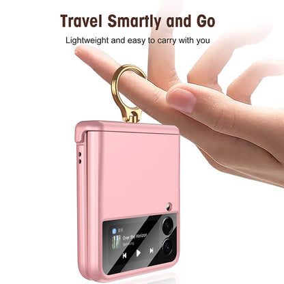 Newest Magnetic All-inclusive Hinge Ring Holder Case For Samsung Galaxy Z Flip3 Flip4 5G Samsung Cases