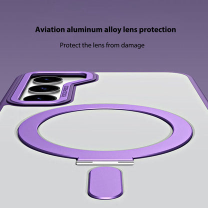 Invisible Magnetic MagSafe Bracket Anti-fall Phone Case For Samsung Galaxy S23 Ultra Plus Support Wireless Charging