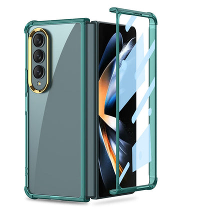 Samsung Galaxy Z Fold 4 5G Airbag Anti-fall Protective Cover With Front Tempered Film Samsung Cases