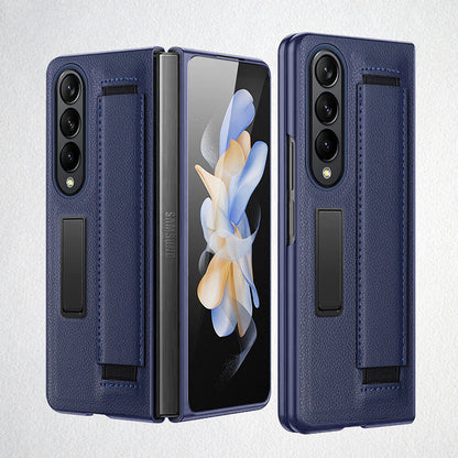 Newest Kickstand Wristband Phone Case For Samsung Galaxy Z Fold4 Fold3 With Screen Protector