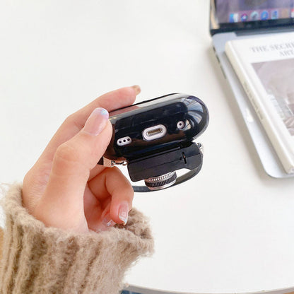 Newest Personalized Retro Glitter Camera Airpod Case