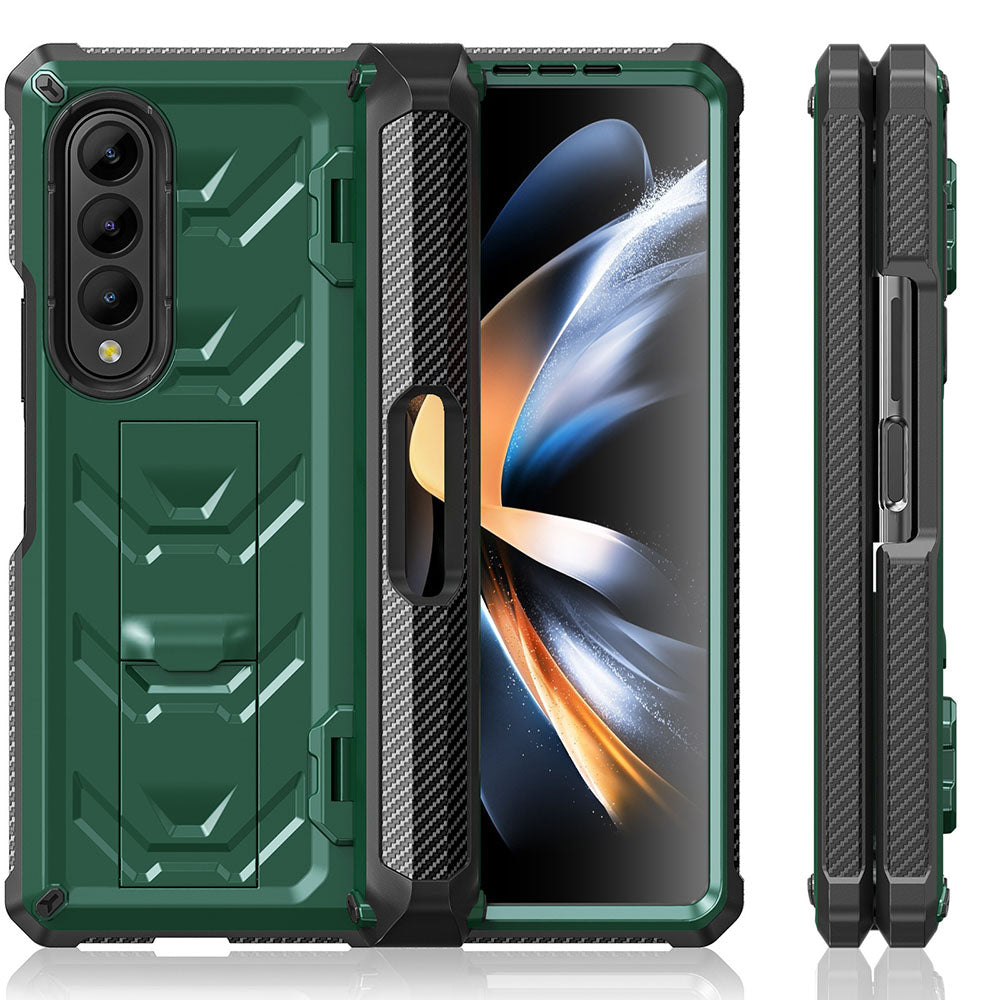 Newest Double-Cover Fold Mecha all-inclusive Rugged Phone Case For Galaxy Z Fold4 Fold3 Samsung Cases