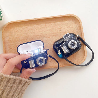 Newest Personalized Retro Glitter Camera Airpod Case