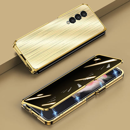 Samsung Galaxy Z Fold 3 Magnetic Brushed Metal Anti-fall Protective Cover Samsung Galaxy Z Fold 3 Case