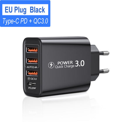PD 20W USB 3.0 Type-C Charger Fast Quick Charge Mobile Phone For Iphone 11 12 13 Samsung Xiaomi Android Ipad C Power Adapter Power Adapter & Charger Accessories