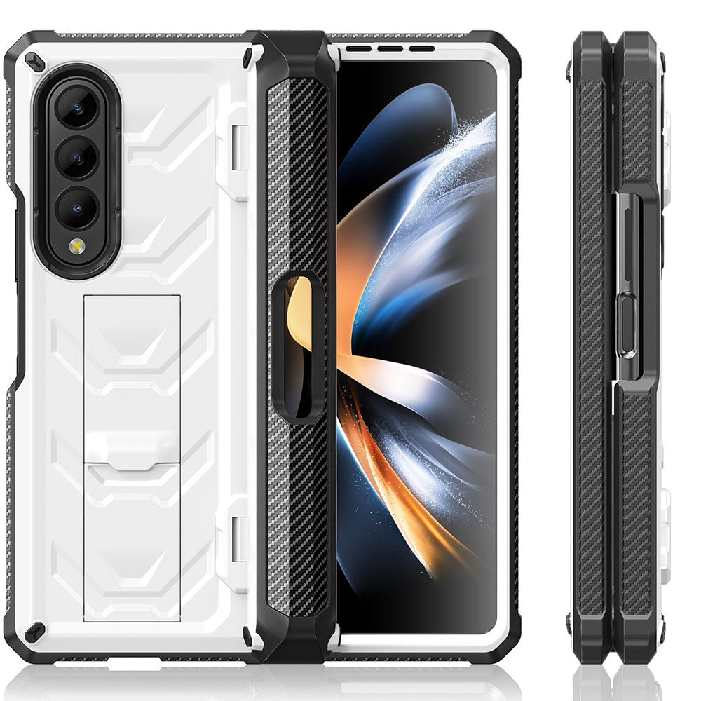 Newest Double-Cover Fold Mecha all-inclusive Rugged Phone Case For Galaxy Z Fold4 Fold3 Samsung Cases