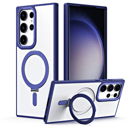 Invisible Magnetic MagSafe Bracket Anti-fall Phone Case For Samsung Galaxy S23 Ultra Plus Support Wireless Charging