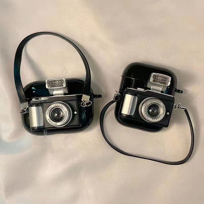 Newest Personalized Retro Glitter Camera Airpod Case