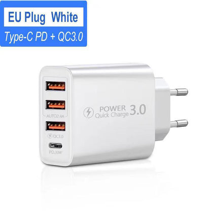 PD 20W USB 3.0 Type-C Charger Fast Quick Charge Mobile Phone For Iphone 11 12 13 Samsung Xiaomi Android Ipad C Power Adapter Power Adapter & Charger Accessories