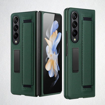 Newest Kickstand Wristband Phone Case For Samsung Galaxy Z Fold4 Fold3 With Screen Protector