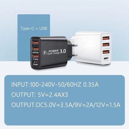 PD 20W USB 3.0 Type-C Charger Fast Quick Charge Mobile Phone For Iphone 11 12 13 Samsung Xiaomi Android Ipad C Power Adapter Power Adapter & Charger Accessories
