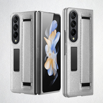Newest Kickstand Wristband Phone Case For Samsung Galaxy Z Fold4 Fold3 With Screen Protector