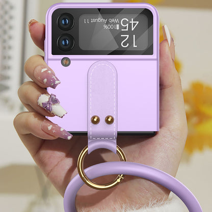 Galaxy Z Flip4 Flip3 | Silicone Band Phone Case with Screen Protector Samsung Cases