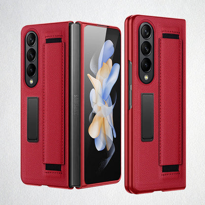 Newest Kickstand Wristband Phone Case For Samsung Galaxy Z Fold4 Fold3 With Screen Protector