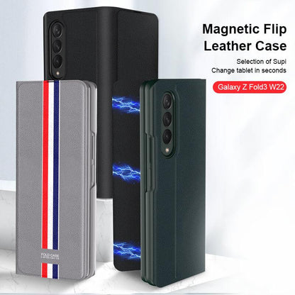 Magnetic Leather Flip All-included Protection - Samsung Z Fold3 5G Phone Case Samsung Galaxy Z Fold 3 Case