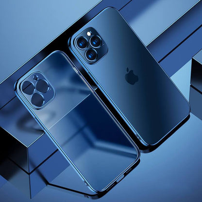 Luxury Square Frame Plating Clear Phone Case For iPhone iPhone Case