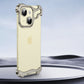 Frameless Aluminum Alloy Metal Corner Pad Anti-Fall Phone Case With Lens Protective Film For iPhone