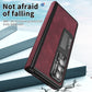 Luxury Nappa Leather Cover Magnetic Hinge Folding Shell Case For Samsung Galaxy Z Fold3 Fold4 5G With S-Pen Slot & Stylus